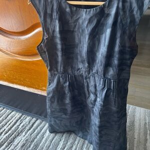 Theory Classic Black/Grey Patterned Dress